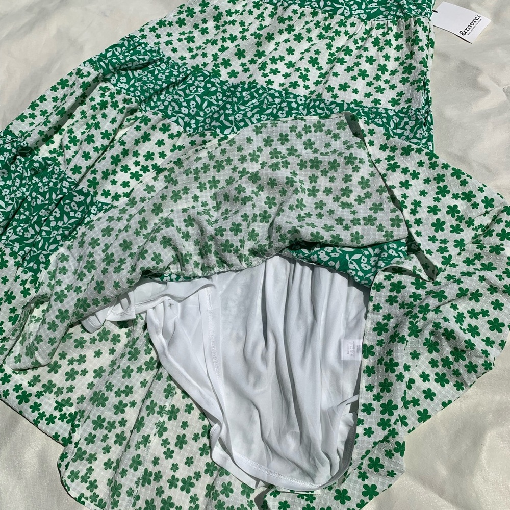 NWT Green Ditsy Floral Midi Dress size M - Picture 8 of 11